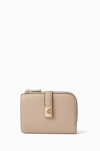 Deco Compact Wallet in Leather