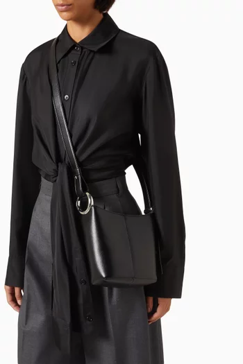 Halo Mini Bucket Bag in Glazed Leather