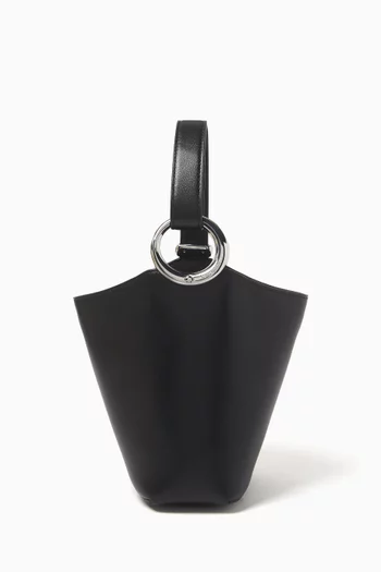 Halo Mini Bucket Bag in Glazed Leather