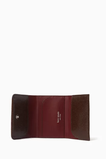 Halo Trifold Wallet in Glazed Leather