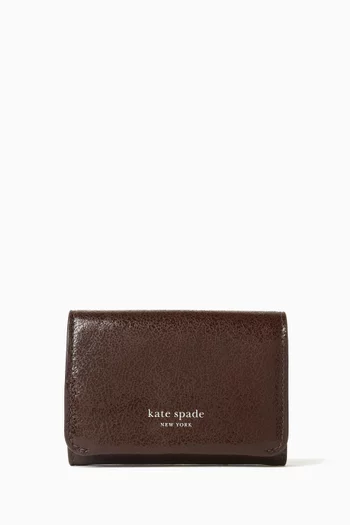 Halo Trifold Wallet in Glazed Leather