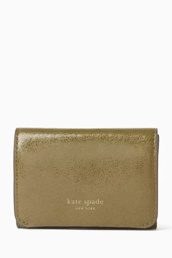 Halo Trifold Wallet in Glazed Leather