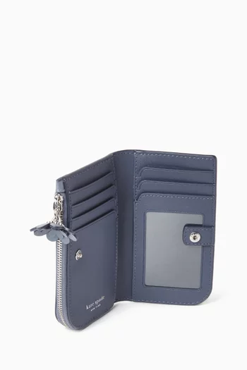Small Devin Bifold Wallet in Glazed Leather