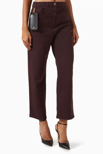 Straight-fit Crop Jeans in Denim