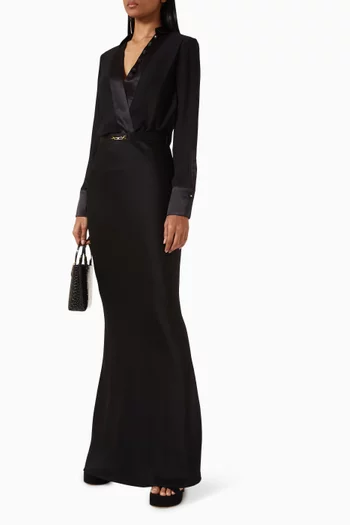 Bodysuit in Satin & Georgette