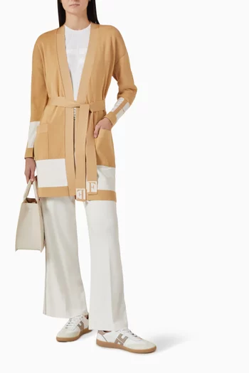 Belted Sweater Cardigan in Knit