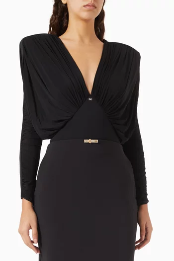 Draped Structured Bodysuit
