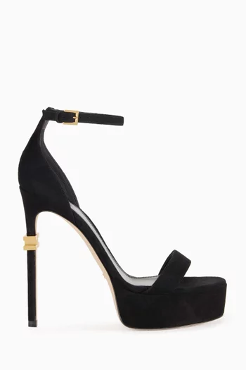 Platform Sandals in Suede