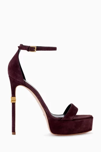 Platform Sandals in Suede