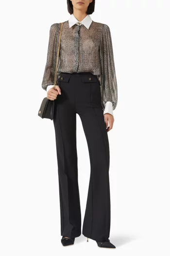 Python-print Bodysuit in Silk