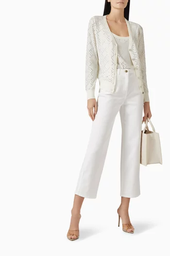 Bead-embellished Cardigan in Wool