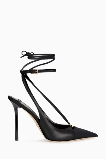 Two-tone Slingback Pumps in Leather