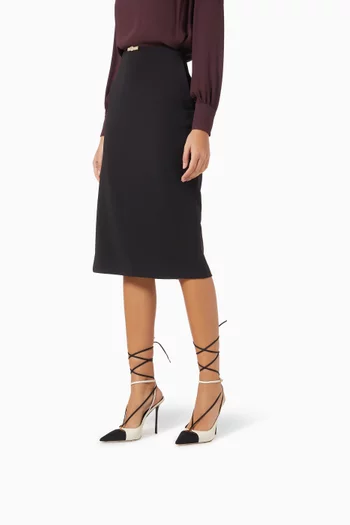 Two-tone Slingback Pumps in Leather