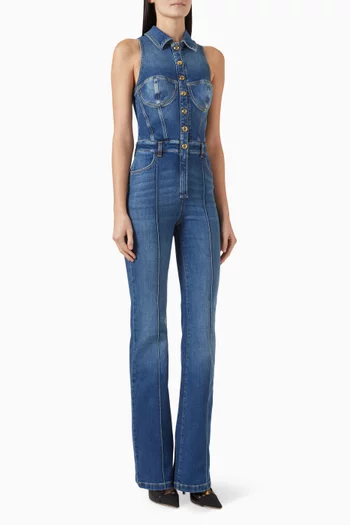 Slim-fit Jumpsuit in Denim