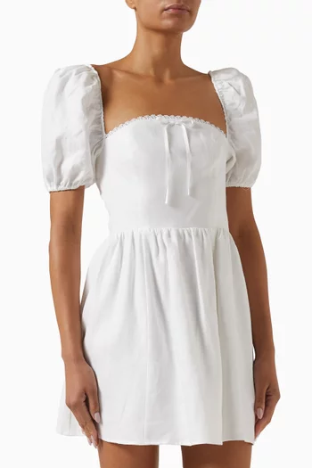 Malvina Mini Dress in Linen