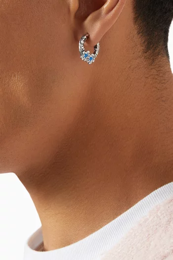 أقراط بشعار النجمة الذائبة فضة إسترلينية