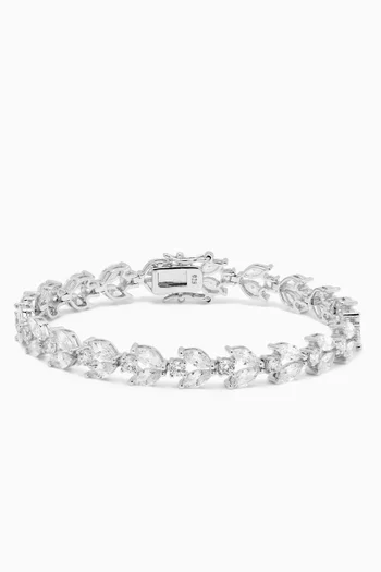 Butterfly Crystal Bracelet in 925 Sterling Silver