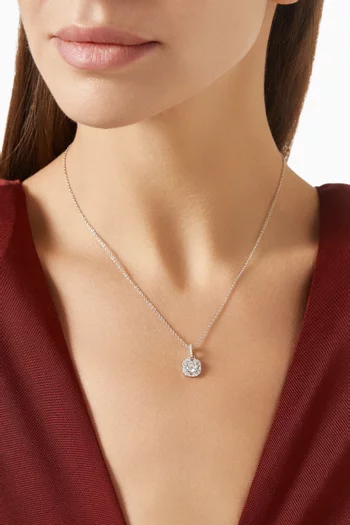 Sapphire Crystal Pendant Necklace in Sterling Silver