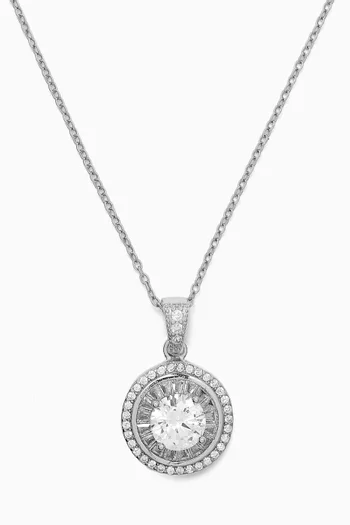 Crystal Pendant in 925 Sterling Silver