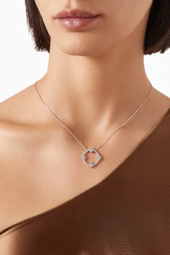 Crystal Pendant Necklace in 925 Sterling Silver