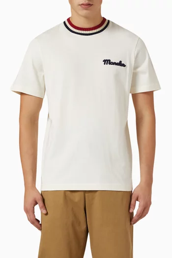 Embroidered Logo T-shirt in Cotton