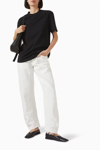 تي شيرت مزين بطبعة قطن