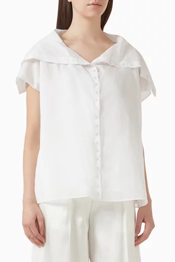 بلوزة بكاب قطن بوبلين عضوي