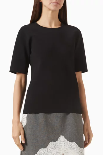 تي شيرت بقصة ضيقة مزيج فيسكوز