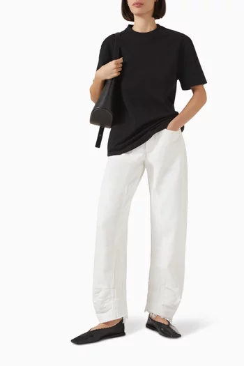 Distressed Straight-leg Jeans in Denim