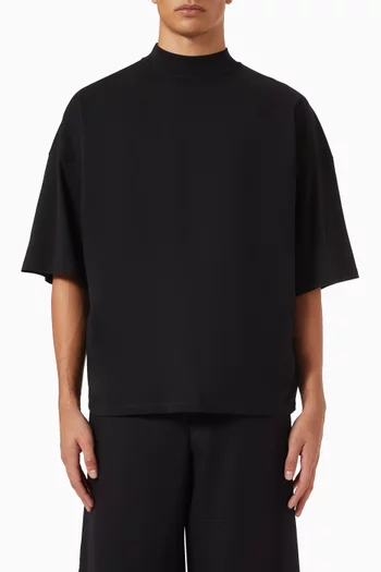 Mockneck T-shirt in Cotton
