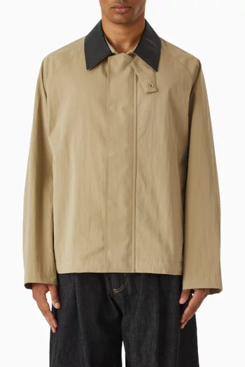 جاكيت بسحّاب مزيج قطن