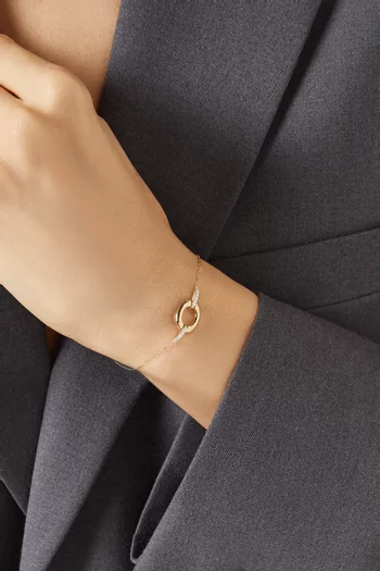 Oval Diamond Chain Bracelet in 18kt Gold
