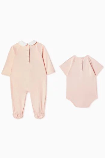 Graphic Print Pyjama and Babysuit Gift Set