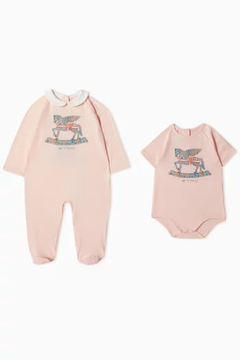 Graphic Print Pyjama and Babysuit Gift Set