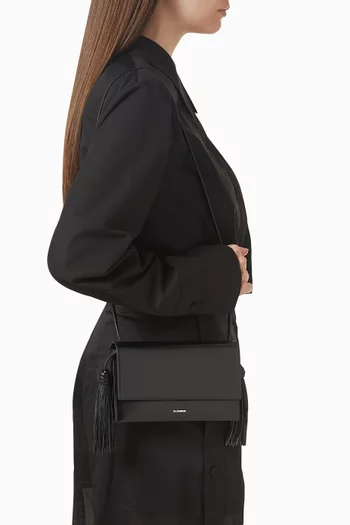 Tassel Crossbody Bag in Calf Leather