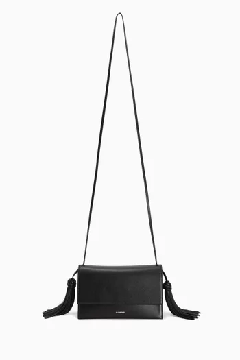 Tassel Crossbody Bag in Calf Leather