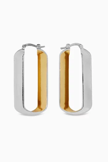 Two-tone Earrings in Brass