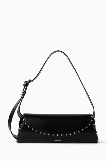 Small Cannolo Shoulder Bag in Leather