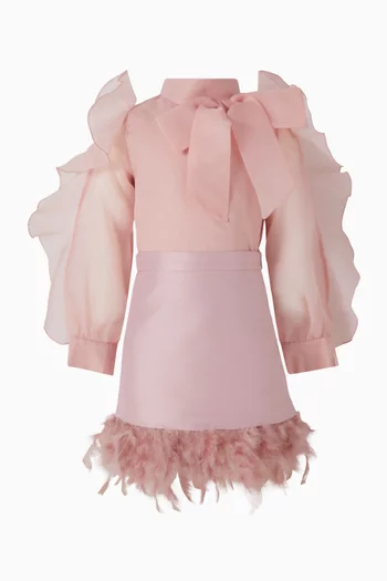 Feathers Midi Skirt