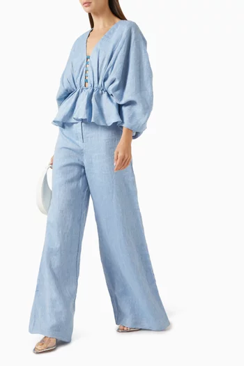 Sarabi Wide-leg Pants in Linen