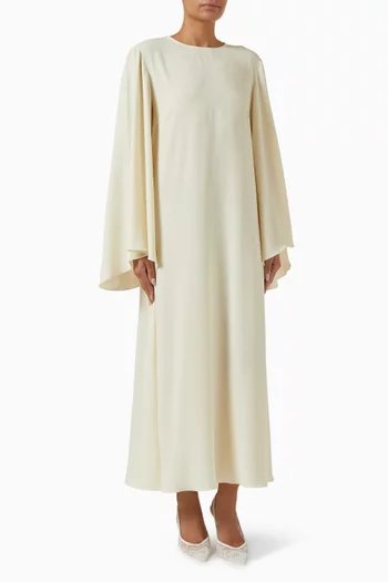 Jackie Kaftan Dress in Crepe