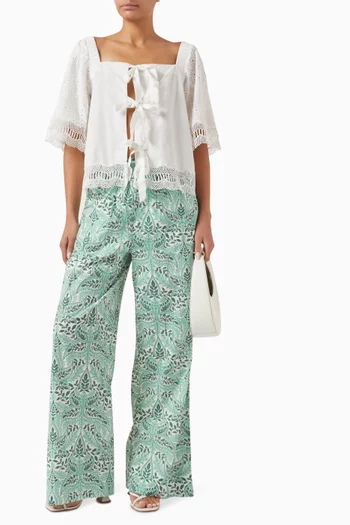 بنطال بوتانيكو بقصة ساق واسعة