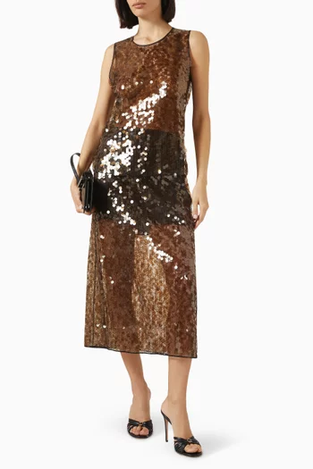 Ivy Sequin Skirt in Mesh