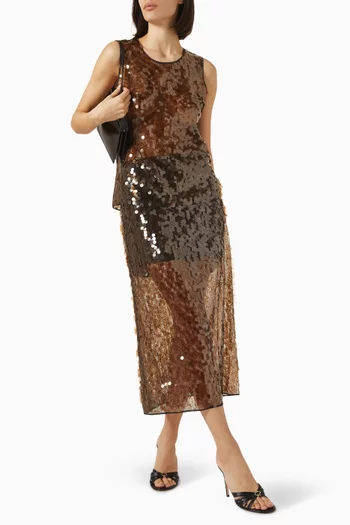 Briar Sequin-embellished Top in Mesh