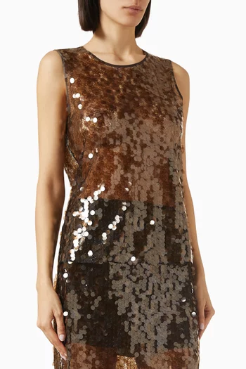 Briar Sequin-embellished Top in Mesh