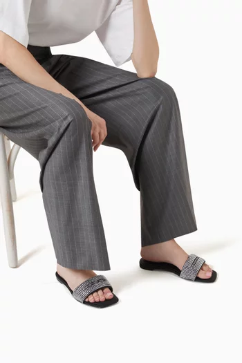 Vy Hotfix Slide Sandals in Satin