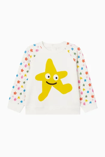 Star-print Sweatshirt in Cotton