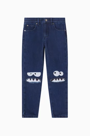 Ditsy Stars Jeans in Cotton Denim