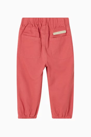Elastic-hem Pants in Cotton