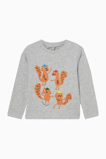 Graphic Print T-shirt in Cotton Jersey